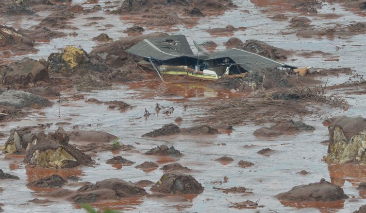 Mariana (MG) - Área afetada pelo rompimento de barragem no distrito de Bento Rodrigues, zona rural de Mariana, em Minas Gerais (Antonio Cruz/Agência Brasil)